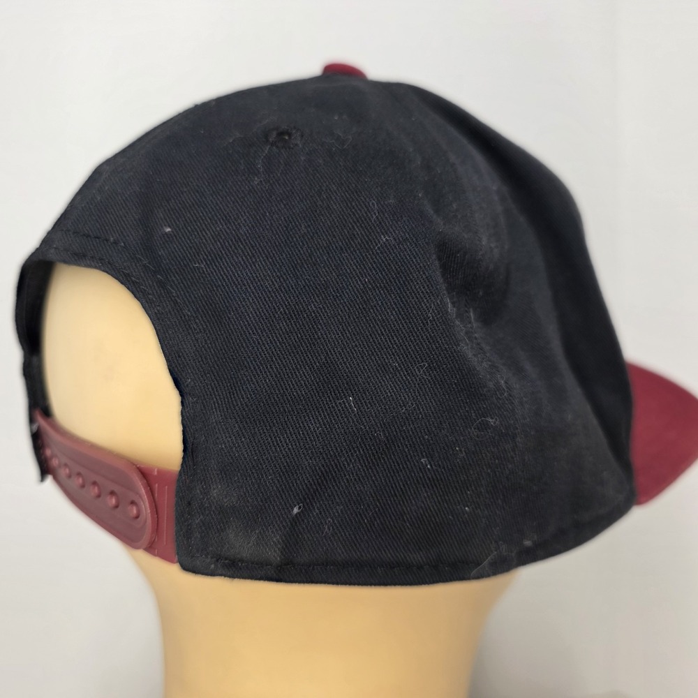Vintage Nike Hat Cap Snap Back Black Red Swoosh Baseball World Class Athletes - Picture 9 of 14